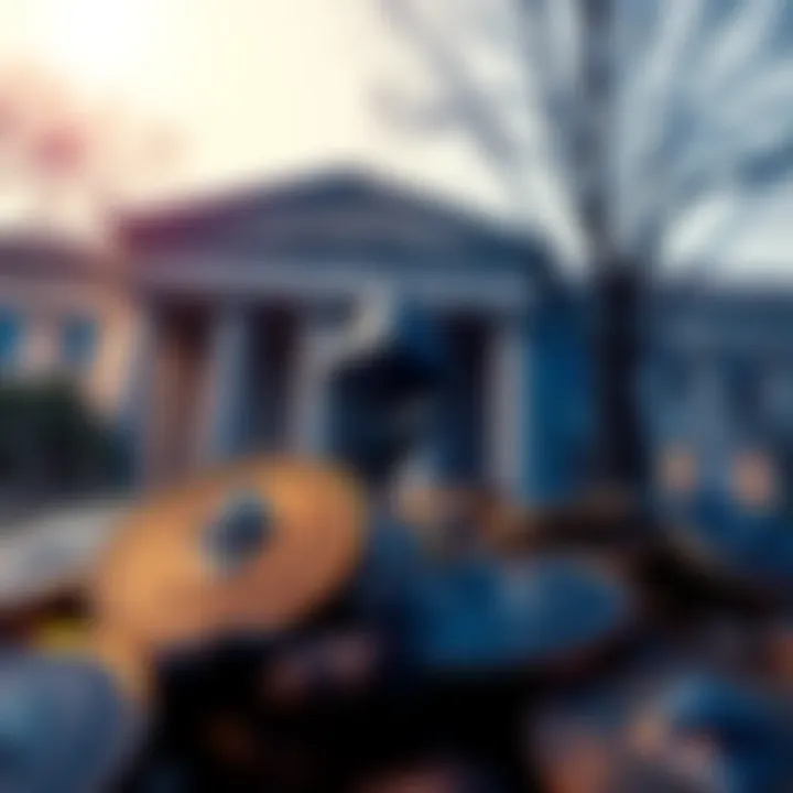 Morgan Stanley logo with a graphic representation of Ethereum cryptocurrency coins and SEC building in the background