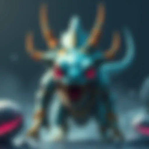 A creative depiction of the Morrei monster with unique features, showcasing its imaginative design.
