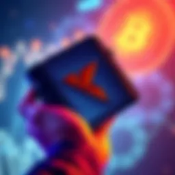A person holding a Tangem wallet with a KAS cryptocurrency symbol in the background