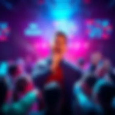 MrBeast promoting new mobile banking app with excited fans around him