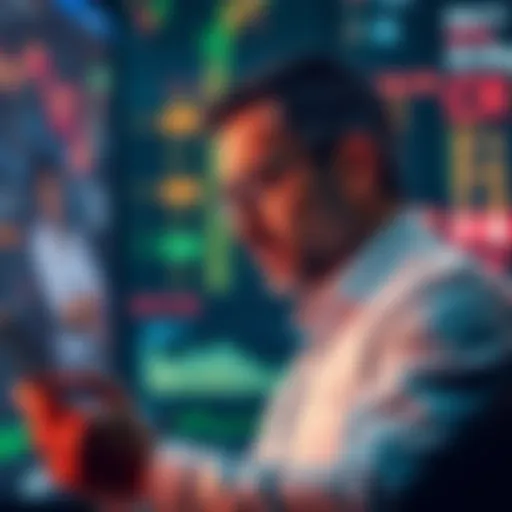 A financial analyst examines market trends related to MSCI's review of Strategy for global indexes.