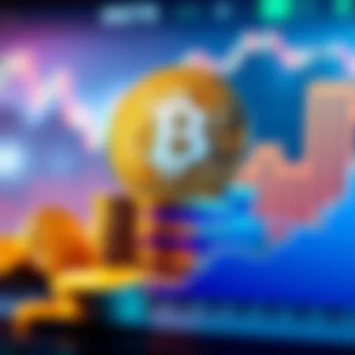 MSTR logo with Bitcoin coins stacked to show 712,000 BTC, overshadowing a chart of competitors' holdings