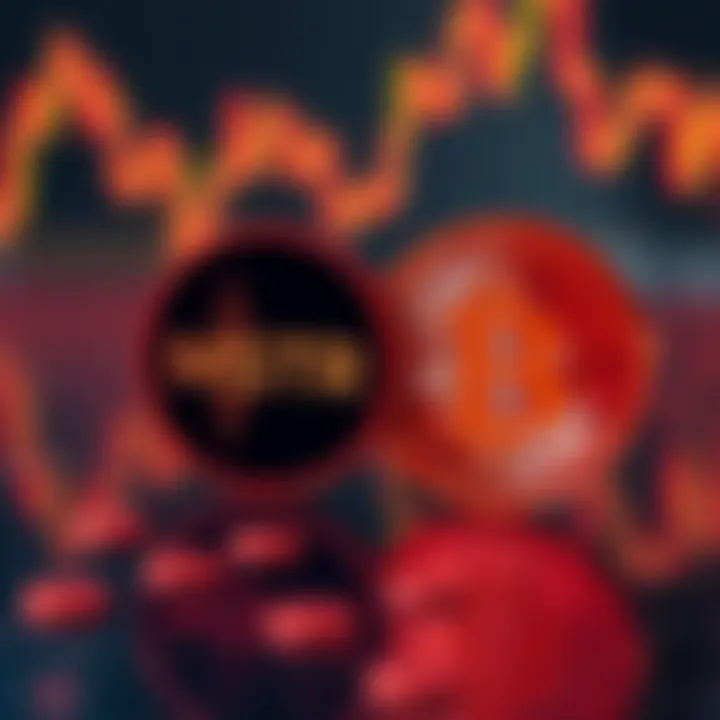MSTR logo next to a Bitcoin symbol, showing the transition from buyer to seller.