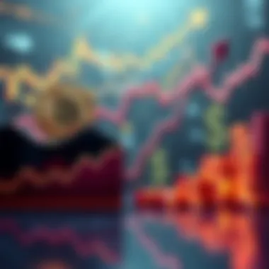 A graph showcasing Bitcoin's rising trends alongside MSTR OTM Calls, with symbols of financial growth such as upward arrows and dollar signs in the background.