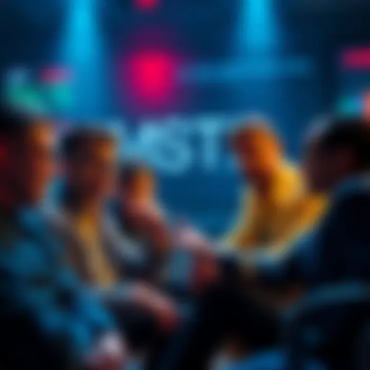 A worried group of shareholders discussing the 70% ownership dilution of MSTR amidst Bitcoin market changes.