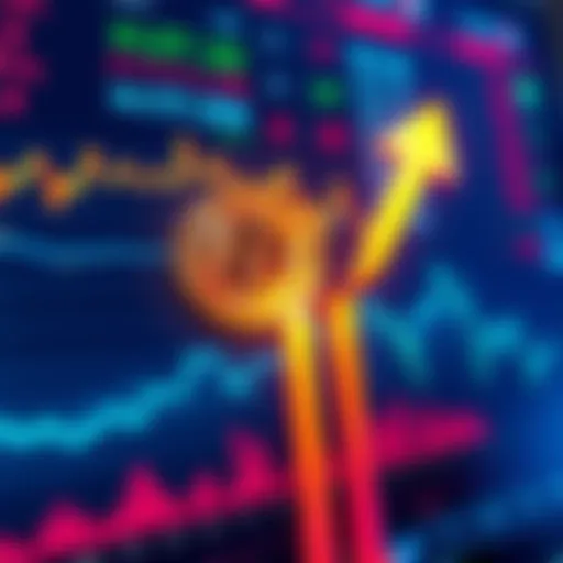 MSTR Stock and Bitcoin Stability Chart showing MSTR stock performance alongside Bitcoin price trends with upward arrow symbolizing growth potential