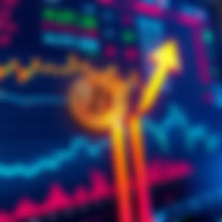 MSTR Stock and Bitcoin Stability Chart showing MSTR stock performance alongside Bitcoin price trends with upward arrow symbolizing growth potential