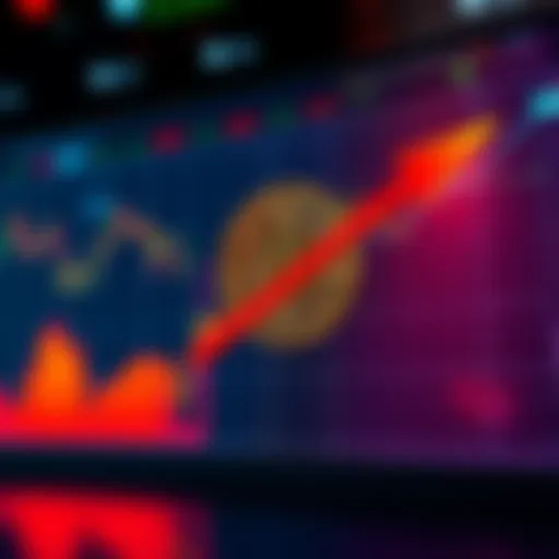 Graph showing rise in MSTR stock value with Bitcoin symbol crossed out