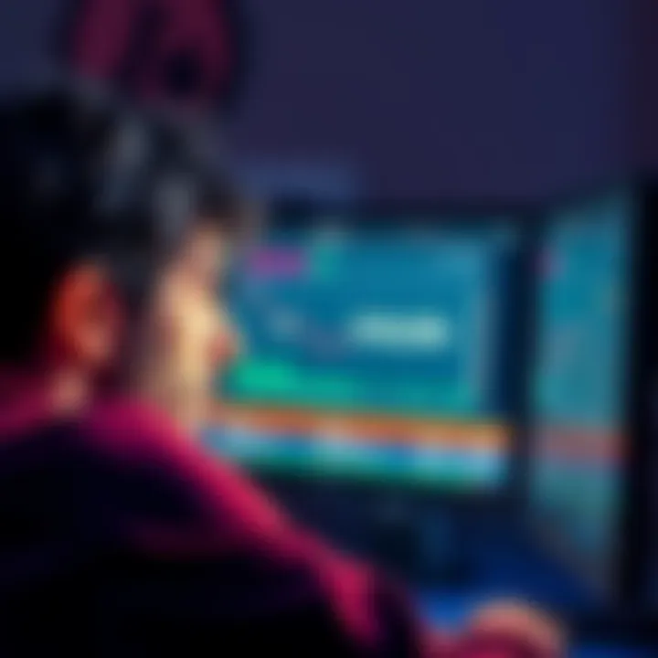 A worried person looking at a computer screen showing incomplete balance for a fund transfer, reflecting anxiety over potential banking issues.