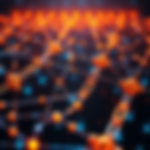 Illustration of a network showing interconnected chains representing Multi-Chain Byzantine Fault Tolerance to protect against quantum threats.