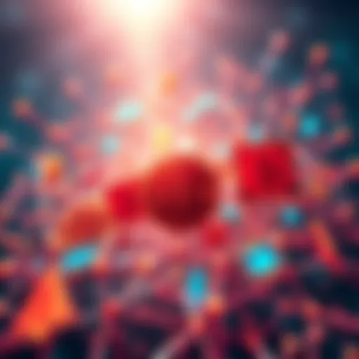 A visual representation of various blockchain chains with their unique designs and connections, showing complexity and interaction.