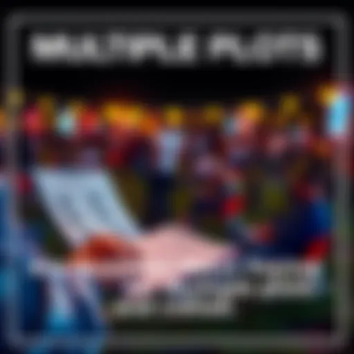 A person reviewing rental agreements with multiple plot illustrations, focusing on costs and budgeting.