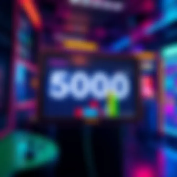 A graphic showing 5000 games played with Tetris highlighted as the most popular game.