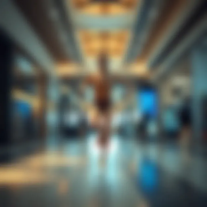 A person dashes through a shopping mall without clothes, showcasing boldness for a cash challenge.