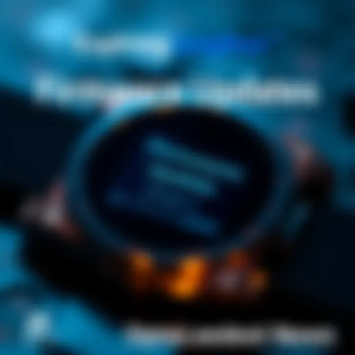 A close-up view of a Nano Ledger S Plus highlighting its screen during a firmware update process