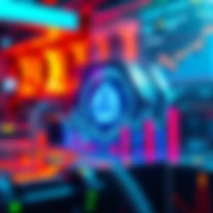 A futuristic representation of altcoin mining with Nano 3 technology and graphs showing profit trends