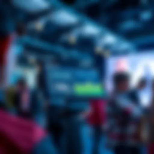 A close-up of a Nano 3s device showing performance metrics on a screen, surrounded by tech enthusiasts discussing results.