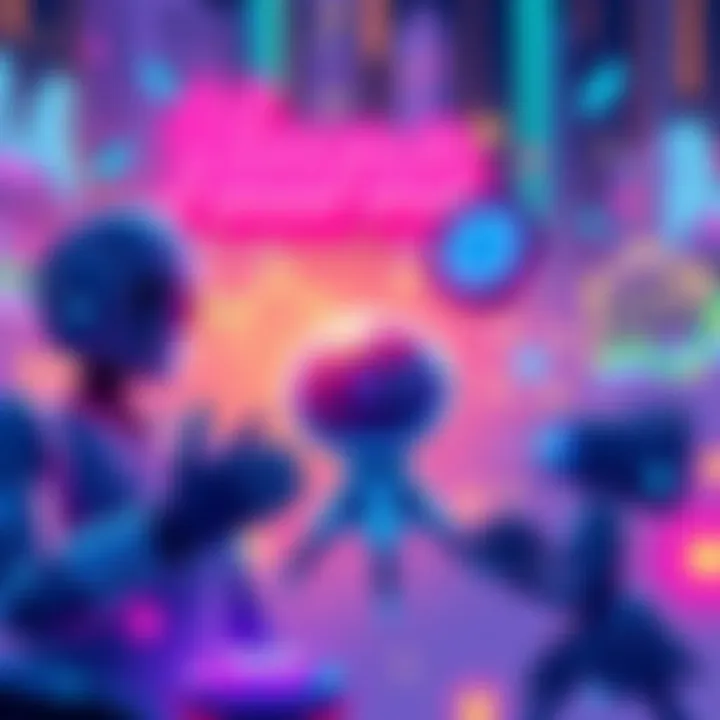 A vibrant illustration showing autonomous AI agents, TheNanoButton clicks, and updates in gaming and developer tools within the Nano ecosystem.