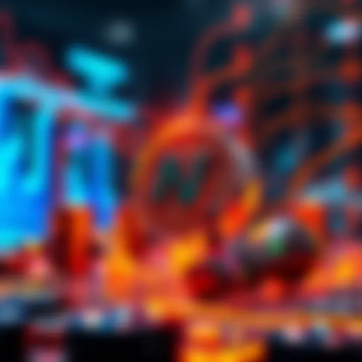 A graphical representation of Nano cryptocurrency facilitating fast transfers between trading bots across different exchanges.