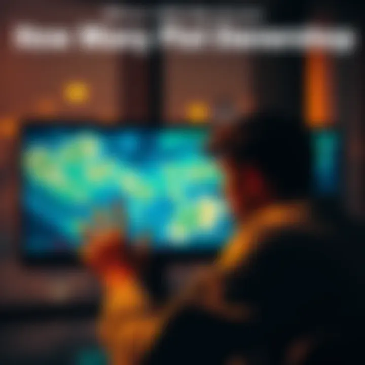 A person looking confused while reviewing land plots on a digital screen, symbolizing the complexity of plot tracking.