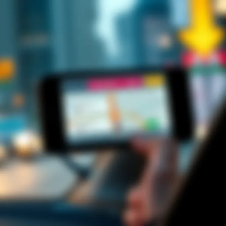 A smartphone screen displaying a navigation app with highlighted costly route options