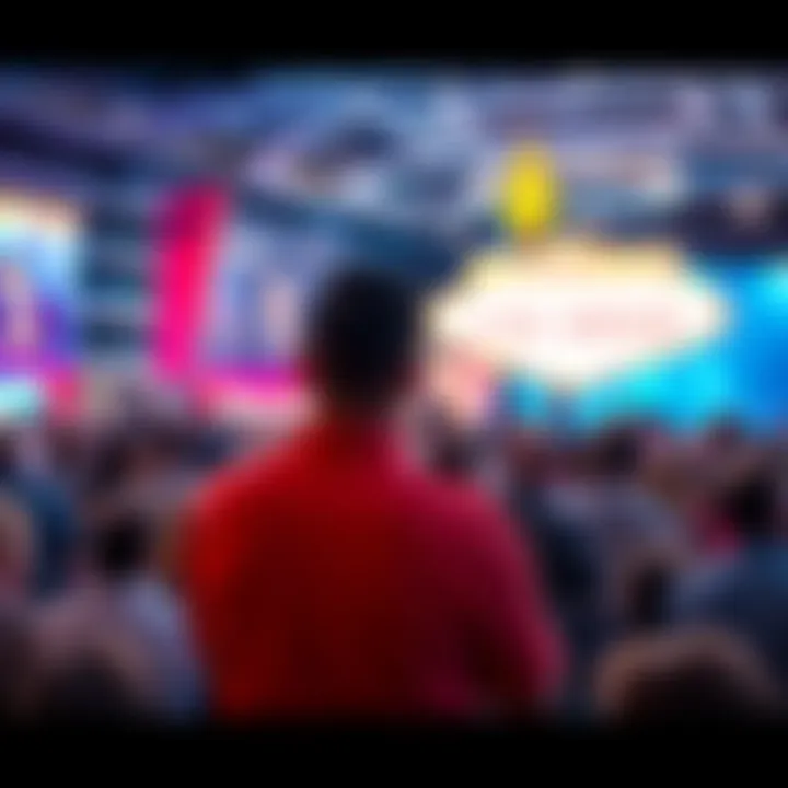 Nenter Chow, CEO of BitMart, speaking at the Tokenize! Global event in Las Vegas, surrounded by an audience eager to learn about cryptocurrency.