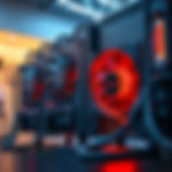 The Nerdoctaxe Rev 3.1 Titan miner with metal casing, large fans, and heat sink on display