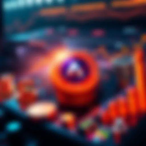 A graphic showing the logo of a new cryptocurrency exchange with visual elements indicating growth and market ranking success.