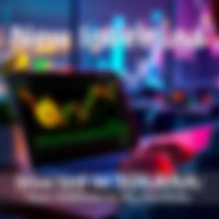 A person viewing cryptocurrency market trends on a laptop with a Solana logo visible