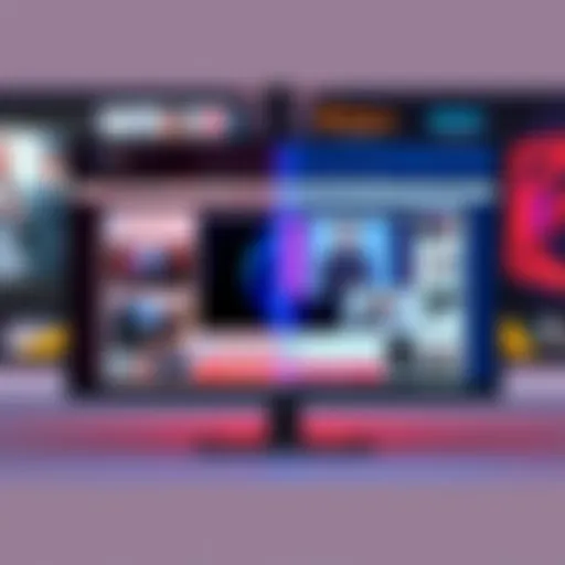A side-by-side comparison showcasing the old and new layout designs on a digital screen.