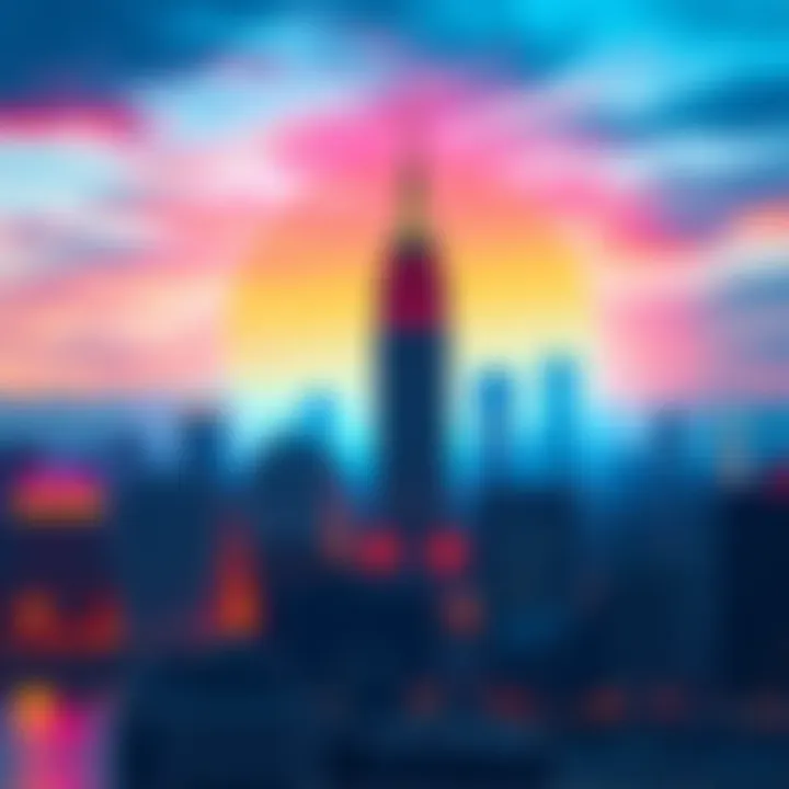 Illustration of New York skyline with a cryptocurrency symbol overlay, representing new tax regulations on crypto transactions.