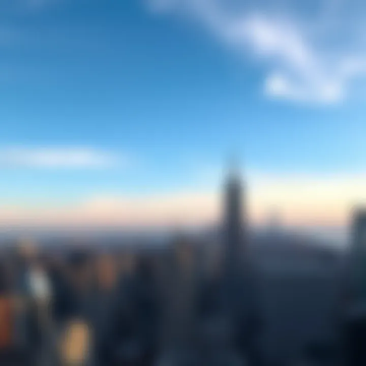 New York Skyline with Financial District A view of the New York City skyline, focusing on the Financial District, representing the financial implications of the claim against Kalshi.