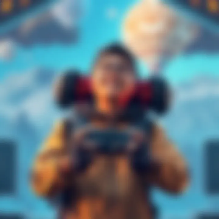 A new player holding a controller looking excited about starting Atlas, surrounded by game tips and community discussions.