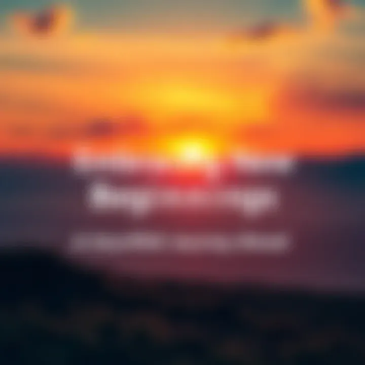 A sunrise over a quiet landscape symbolizing hope and fresh starts