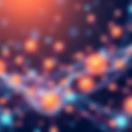 Illustration showing a network of connected nodes symbolizing the new Cosmos SDK chain with low payment fees, including elements representing validators and developers engaging with the testnet.