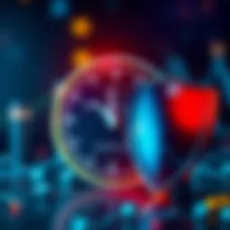 A graphic showing a digital token with a clock representing the 20-day wait for listings and a shield symbolizing stricter KYC requirements, depicting the changes in cryptocurrency markets.