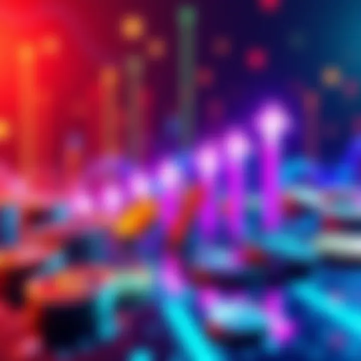 A vibrant graphic showing various cryptocurrency coins with upward arrows indicating growth, symbolizing investment opportunities.