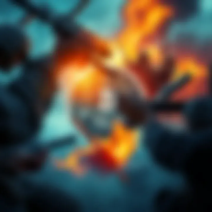 New Currency Concept A visual representation of a stable currency symbol surrounded by images of conflict and instability, signifying protection from government manipulation.