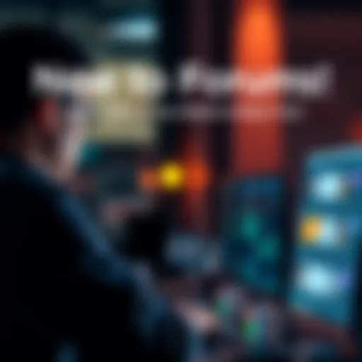 A new forum member looking at a computer screen with chat bubbles representing online discussions.