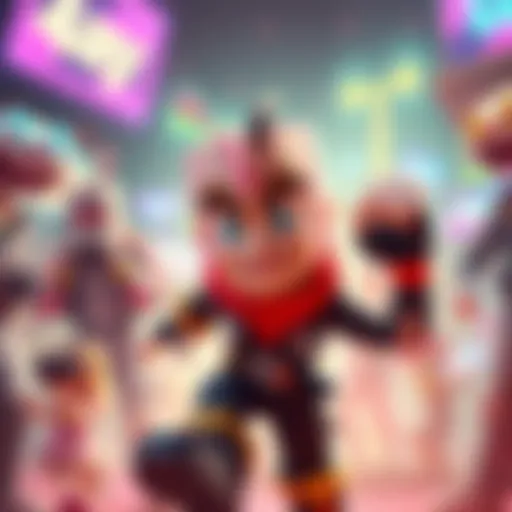 A character from AE surrounded by bright, cartoonish graphics that feel too childish for adult gamers.