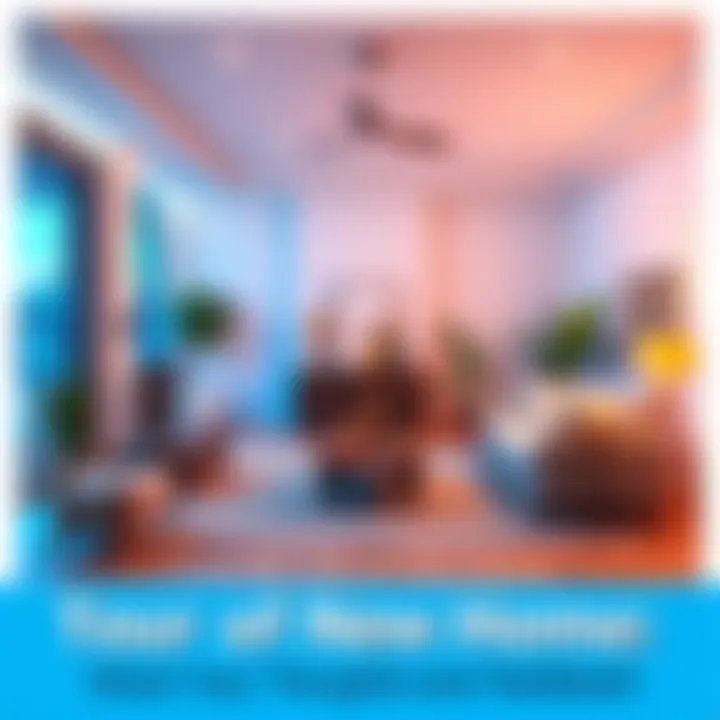 A welcoming view of a bright living room in a new home, featuring cozy furniture and decorative elements.