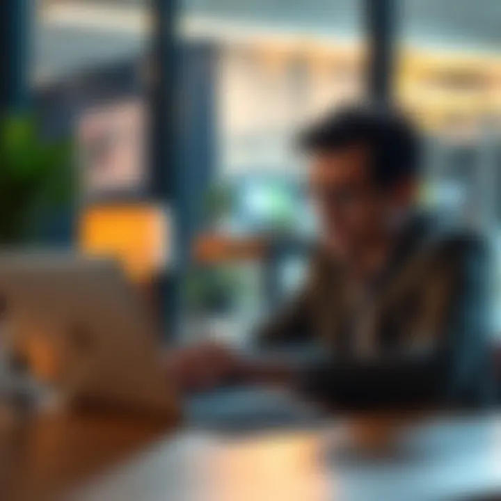 Frustrated new investor checking their Raiz account on a laptop, concerned about missing round-ups