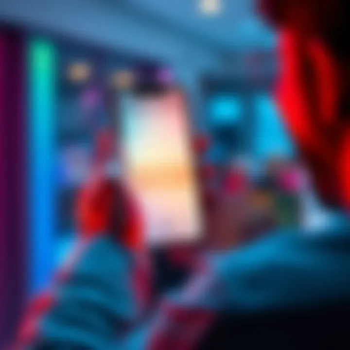 A person excitedly holding a smartphone displaying their first XRP purchase, with a 20 Euro bill next to them.