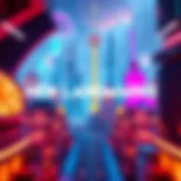 A visual representation of new landmarks in a virtual world, showcasing vibrant designs and futuristic architecture.