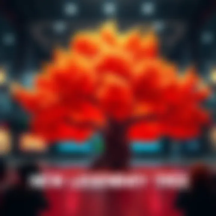 A vibrant new color of a legendary tree in a parcel, symbolizing excitement and potential changes for other legendary items.