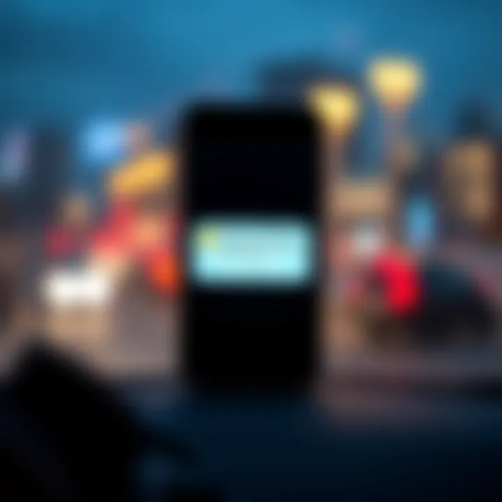 A smartphone screen showing an unfamiliar notification popping up