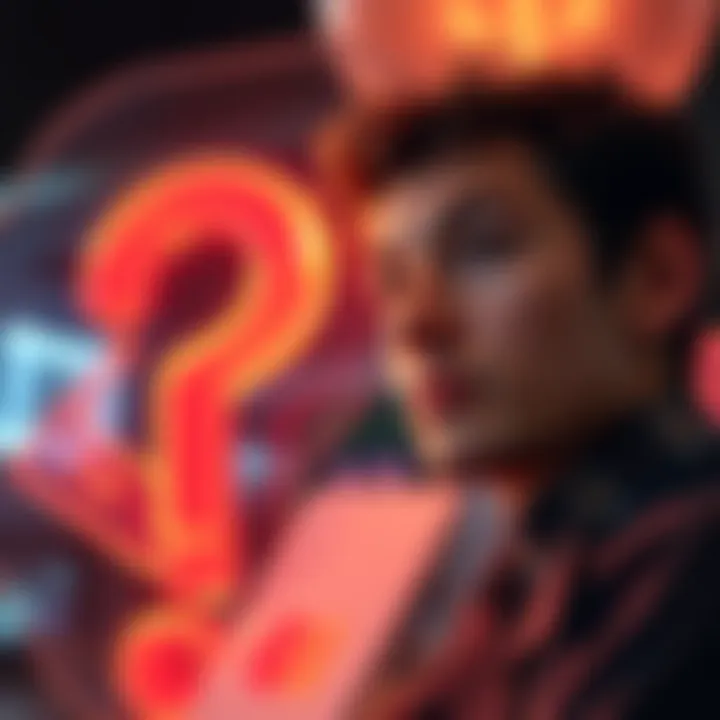 A person looking thoughtfully at a large question mark, representing a shift in understanding and challenging traditional views.