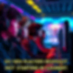 A group of new gamers looking at their screens, reflecting on their late start in gaming and the competition with experienced players