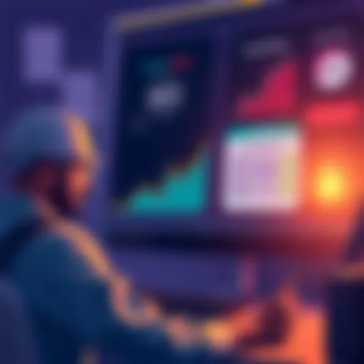 A digital illustration showing app builders interacting with a new pricing model on a computer screen, highlighting user engagement metrics.