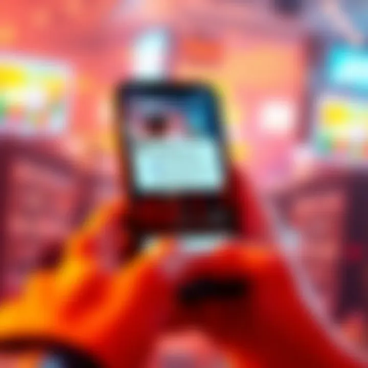 A smartphone screen displaying push notifications about earning money and free parcels in a gaming app.